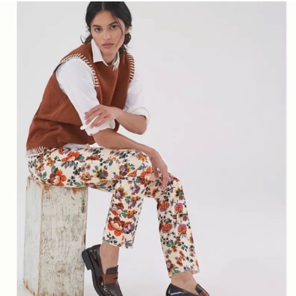 Anthropologie Denim - Anthropologie floral jeans sz 33T